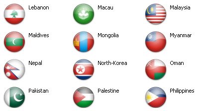 Bandiere dal mondo - Asia 3