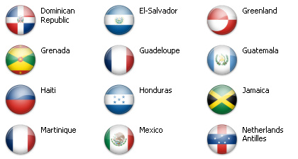 Bandiere dal mondo - Caraibi e Nord America 2