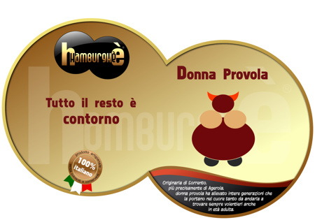 hamburghe-cartello-donna-provola cartello pubblicitario Hamburghè: Tutto il resto è contorno