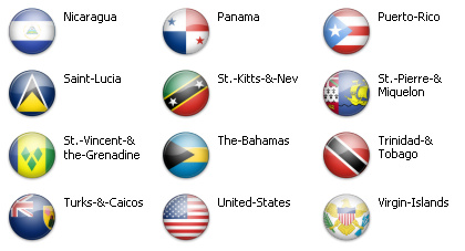 Bandiere dal mondo - Caraibi e Nord America 3