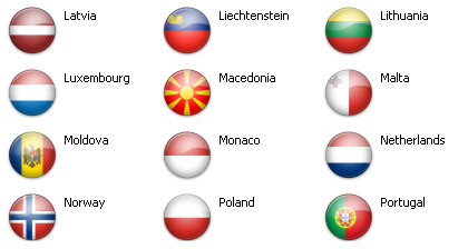 Bandiere dal mondo - Europa 51 icone 3